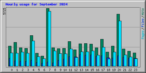 Hourly usage for September 2024